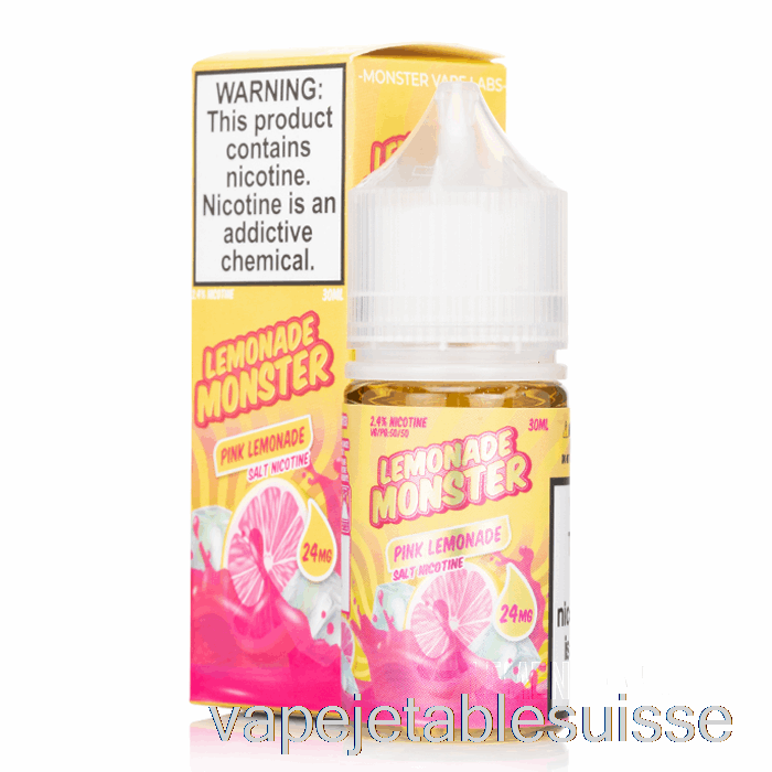 Limonade Rose Vape Suisse - Sels De Monstre De Limonade - 30ml 24mg